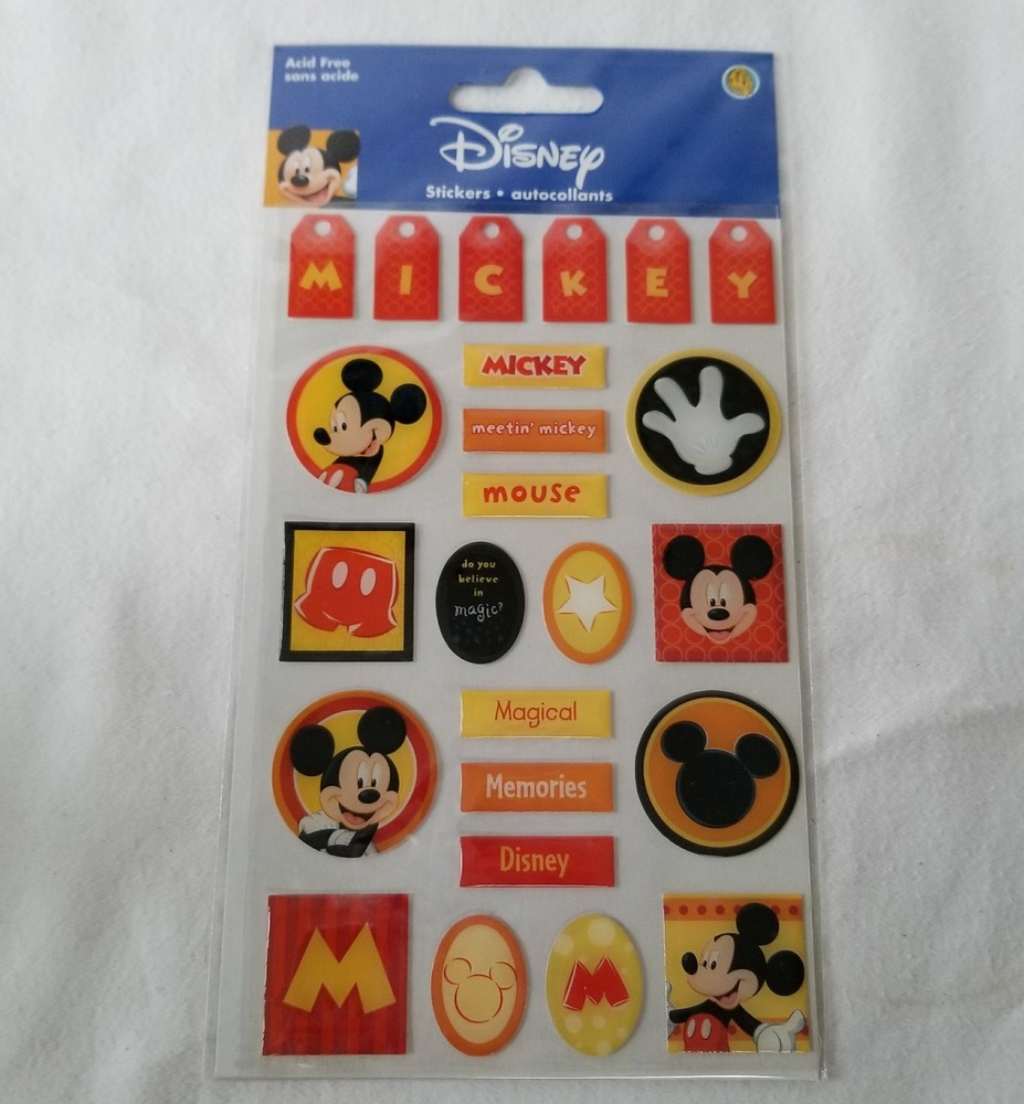 Disney Mickey Mouse Stickers SandyLion Acid Free Tags-image