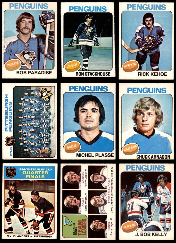 1975-76 O-Pee-Chee Penguins Near Team Set 4.5 - VG/EX+ 7202925 (20 / 21 cards)