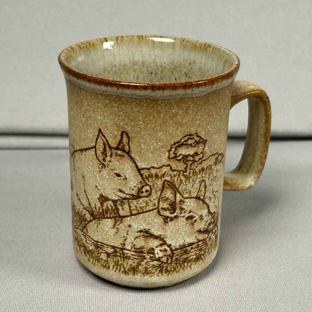 Dunoon Ceramics Mug Pigs Farm Scene Made in Scotland