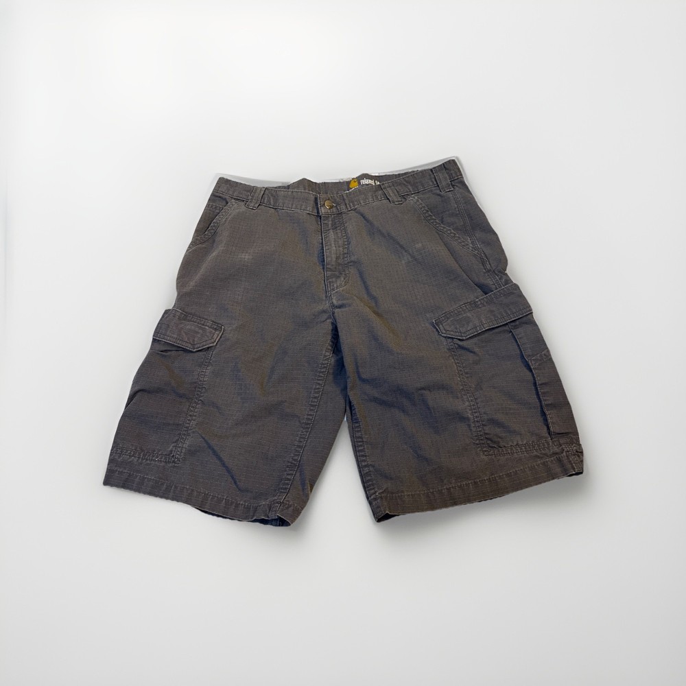 Carhartt Relaxed Fit Cargo Shorts Gray Mens Size 38 Cotton Utility Shorts