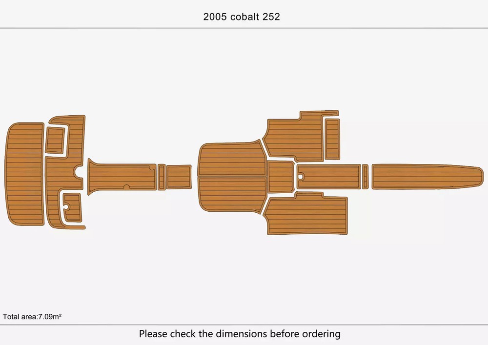 2001 Cobalt 262 Cockpit Swim Platform Boat EVA Pads Foam Teak Deck flooring Mat