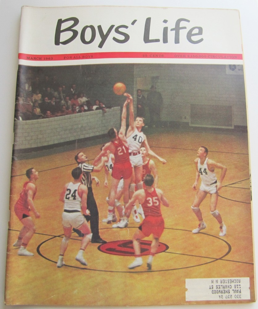 Boys Life Magazine 1963 March Fine+ Grade Vintage 1960s OHIO WILDCATS BASKETBALL