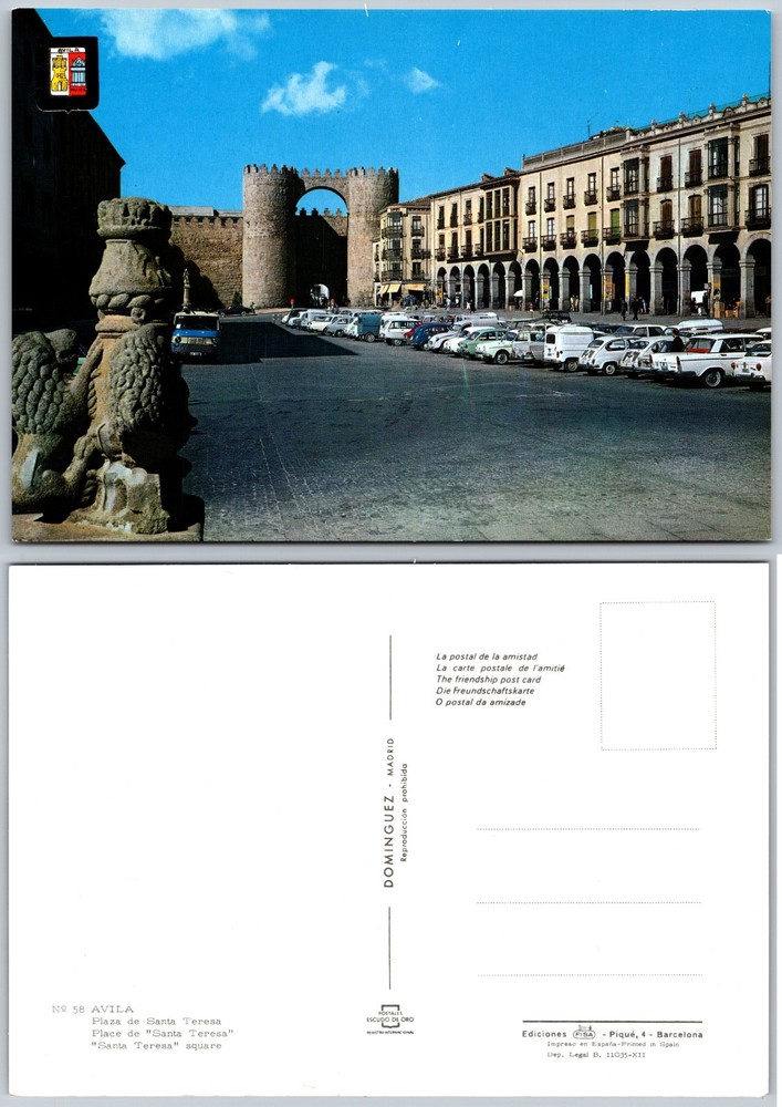 Continental Avila City Walls Postcard