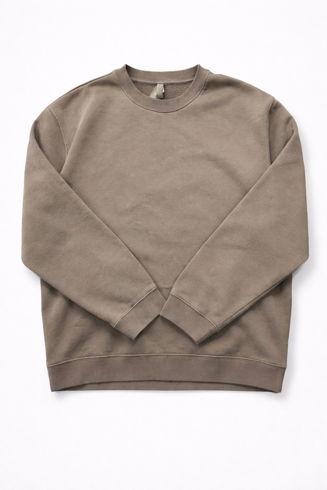 Skims The Pullover Sweatshirt Crew Neck Light Brown Large Womens Cotton