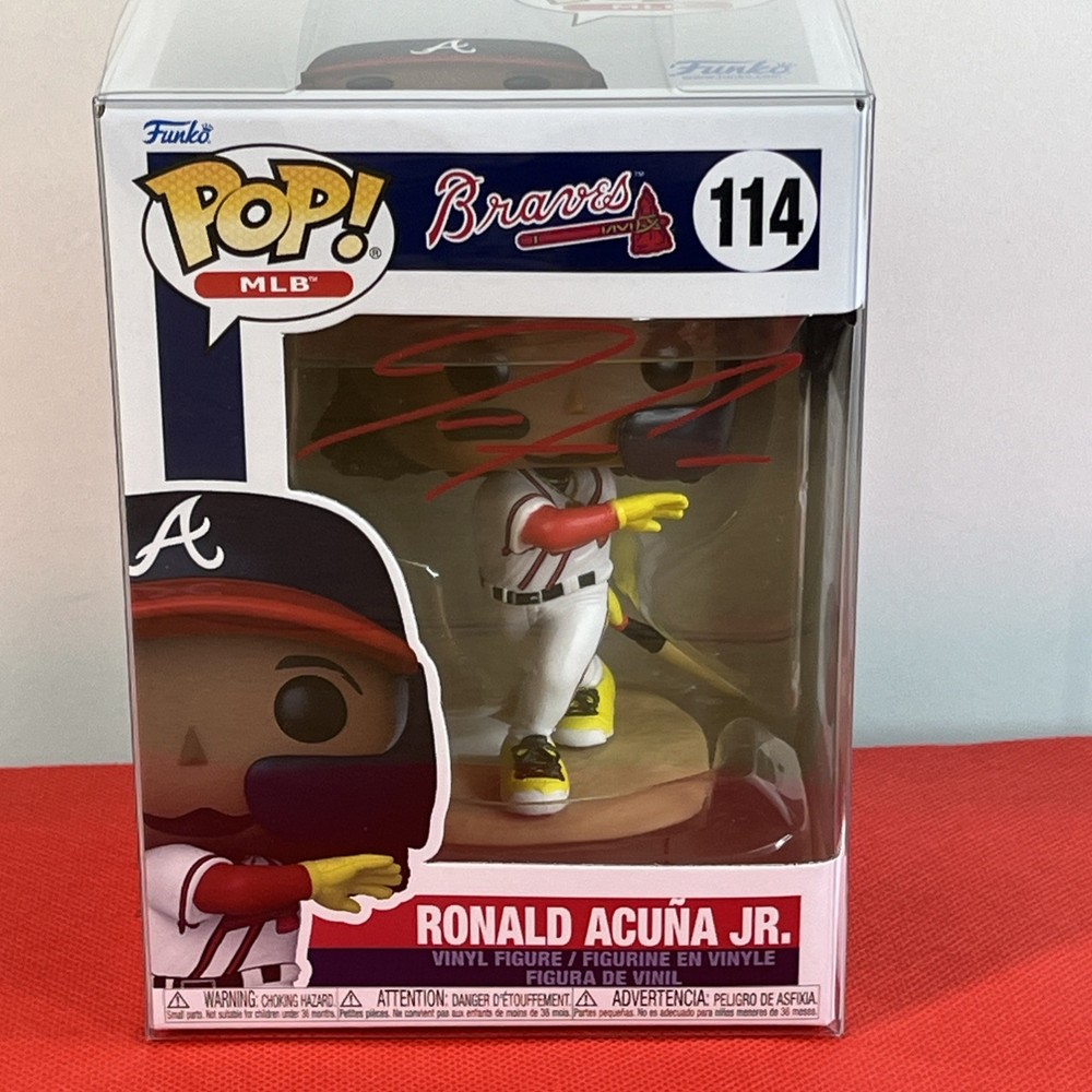 Ronald Acuna Jr. Autographed Funko Pop Signed 114 Atlanta Braves COA Hologram