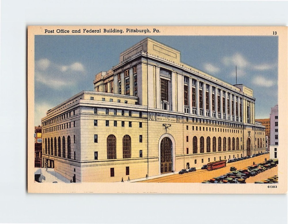 Postcard Post Office and Federal Building Pittsburgh Pennsylvania USA