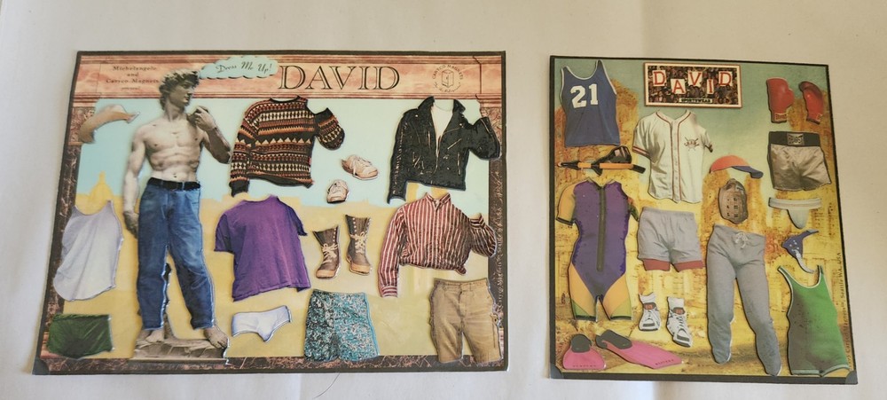 Caryco Dress Me Up David Magnets 2 Sets Original Set & Sportswear VTG 90s NEW