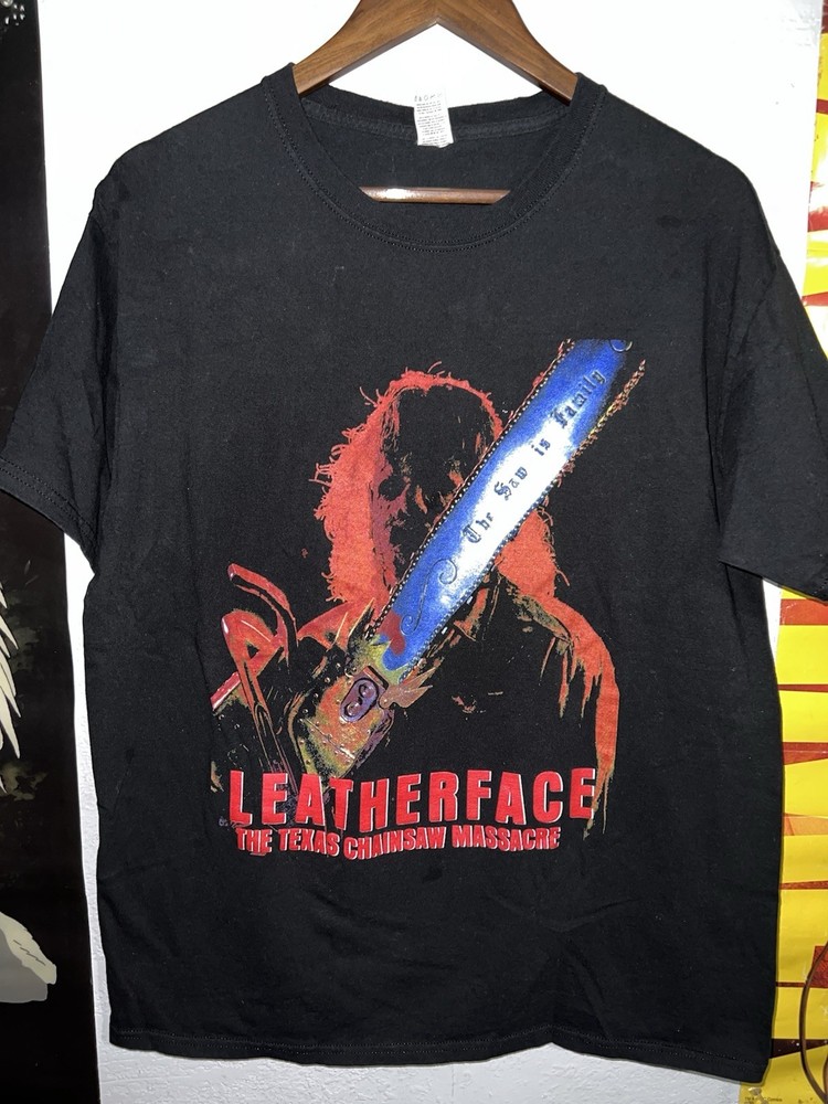 Vtg Texas Chainsaw Massacre 3 Leatherface Horror Movie Promo Tee L Halloween Y2K