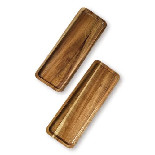 Wood Serving Tray, Wooden Trays,Small Wood Tray Wood Platter for Serving Food
