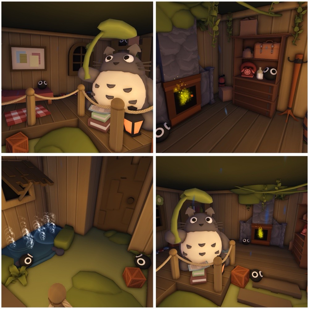 🌱🐈⬛ Totoro Ghibli Cozy Brown Grinding House Home 🐈⬛🌱