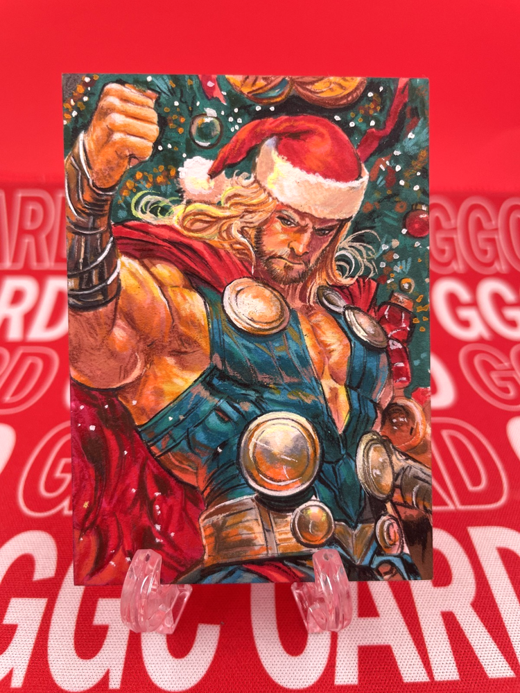 【Christmas Limited】GGC Studio Marvel Thor Artist Hand Drawn Auto Sketch Card 1/1