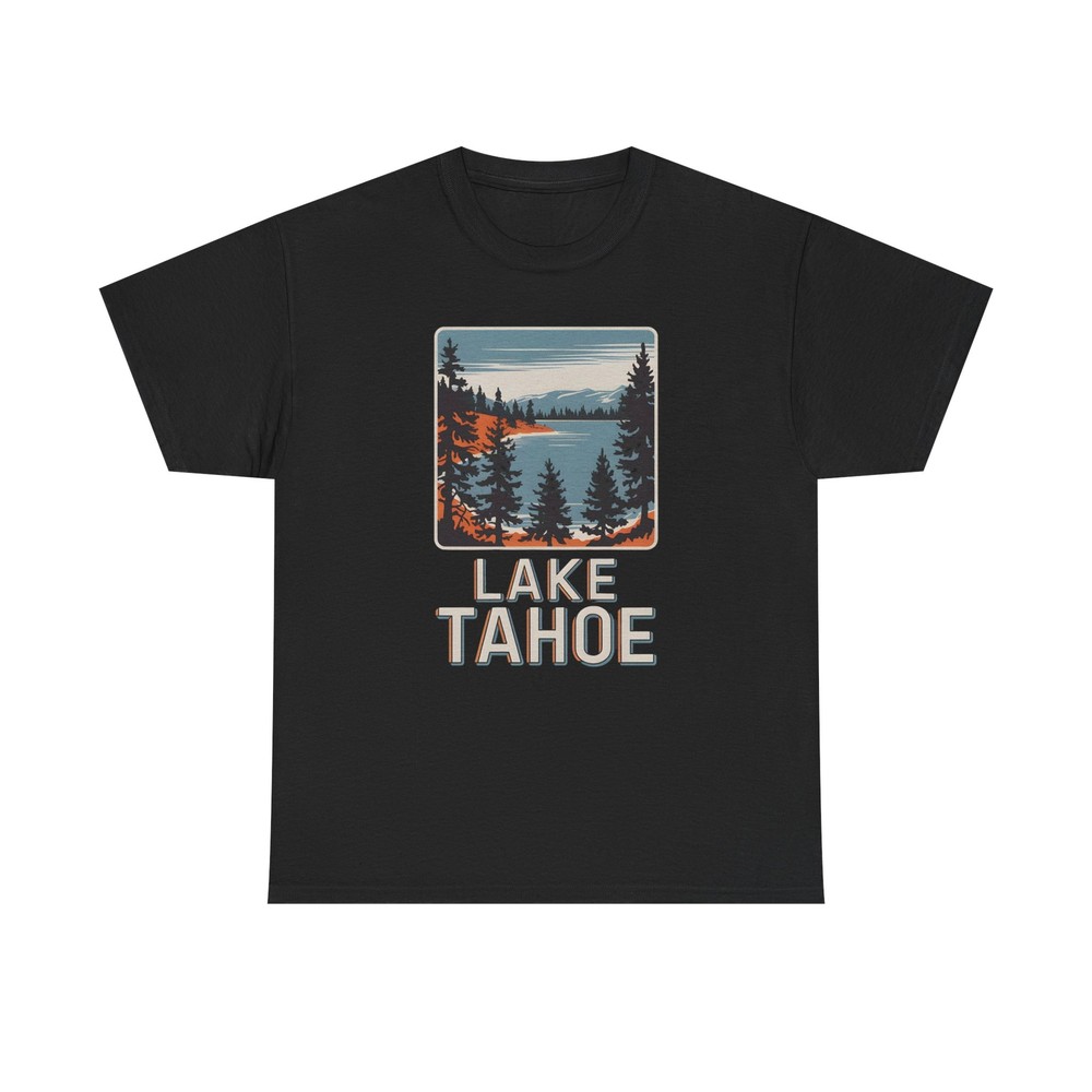 Lake Tahoe T-Shirt Unisex Retro Hiking Tee Nature Gift Scenic Mountain Outdoors