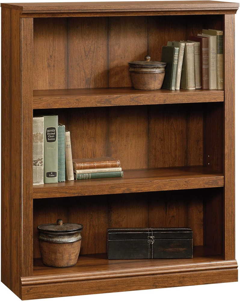 3-Shelf Bookcase in Washington Cherry Finish for Stylish Storage  
