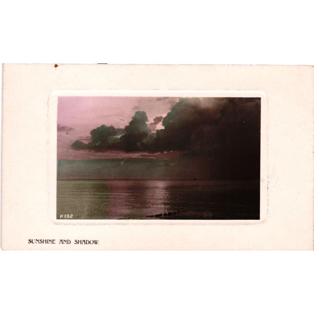 Sunshine and Shadow Rotograph Co RPPC Real Photo Postcard P132 Seascape England