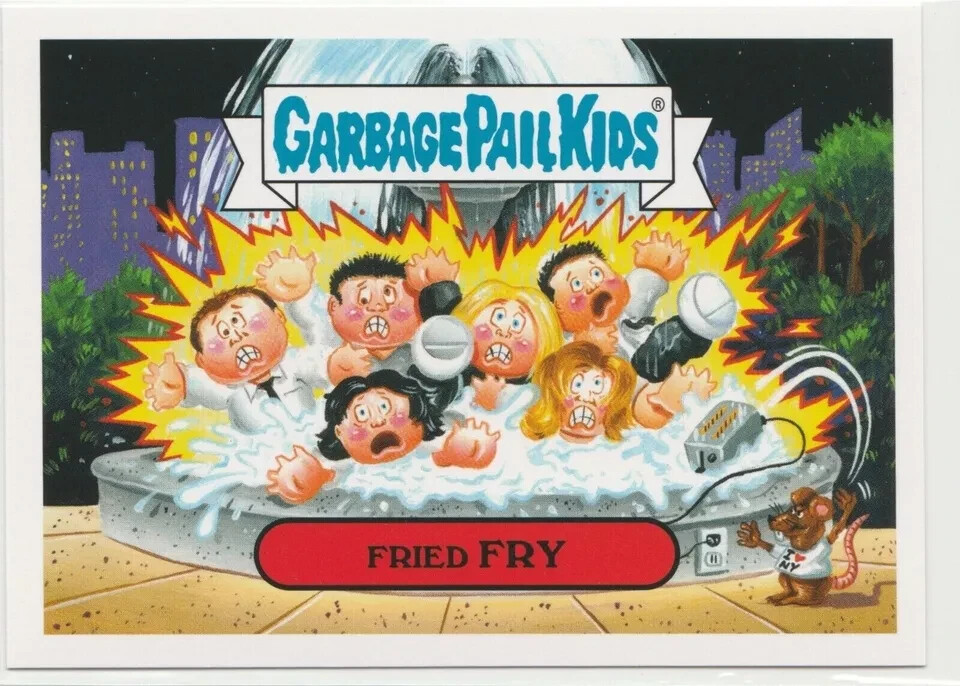 Vintage 2016 GPK Prime Slime Trashy TV Fried Fry #1b Garbage Pail Kids Card