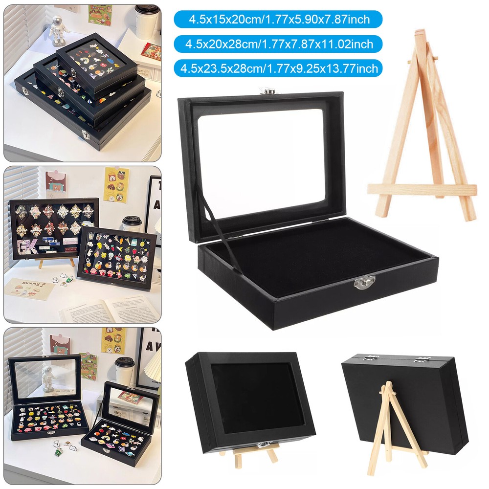 Enamel Pin Display Frame Shadow Box Storage Box for Medal Jewelry Pin Badge