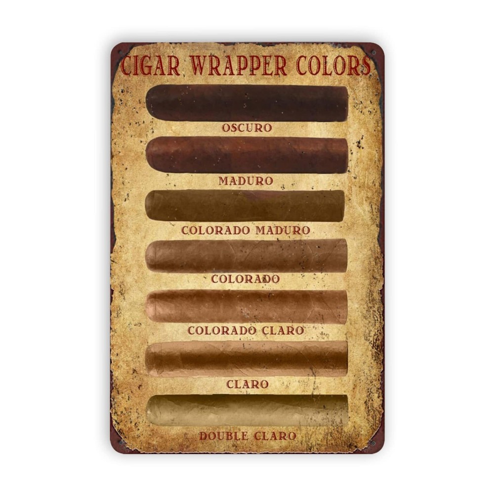 Cigar Wrapper Colors Metal Signs Vintage Wall Decor for Home Shop Man Cave Ba