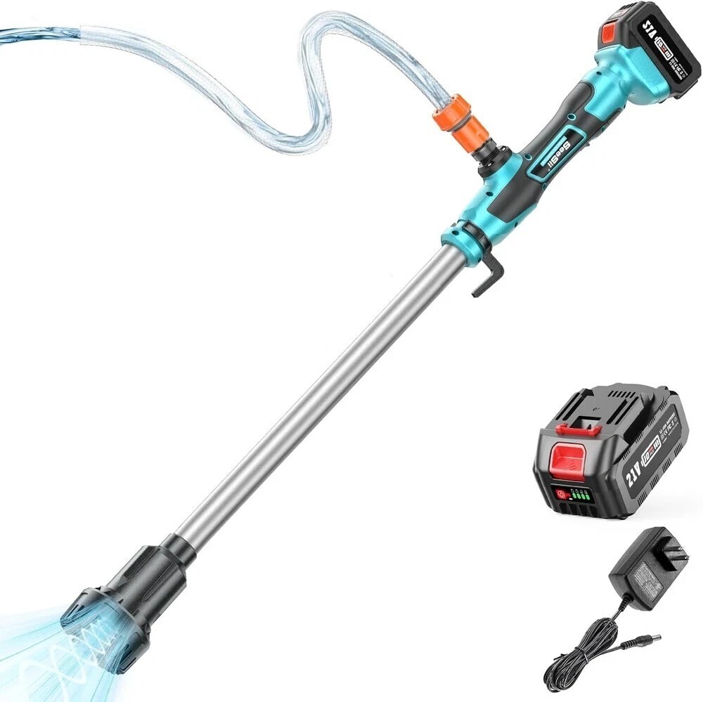 Cordless 21V 4000mAh Stick Water Transfer Pump with 720GPH Flow Rate & Charger