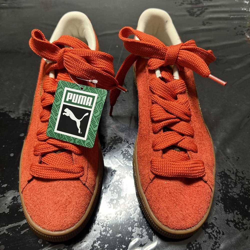 Puma Orange Suede Sneakers Size US10