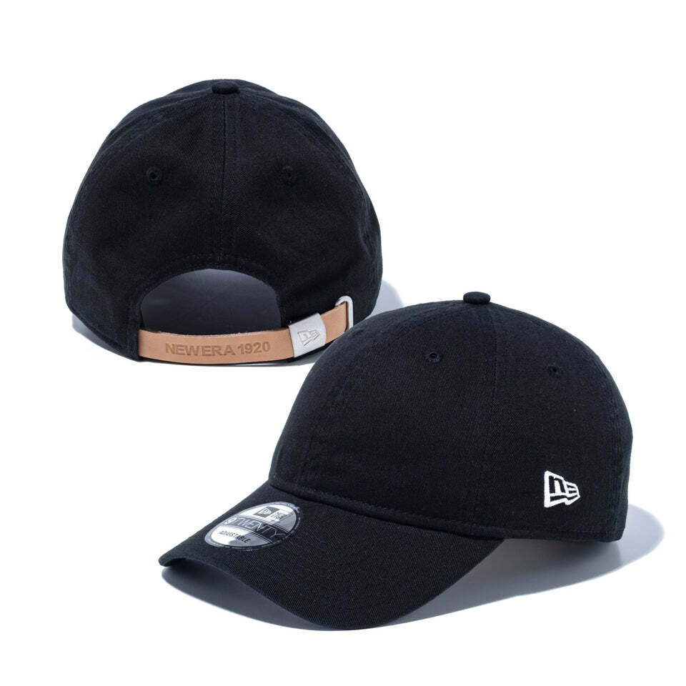 New Era Cap 9TWENTY Leather Strap Logo Black STORE LIMITED 56.8 - 60.6cm