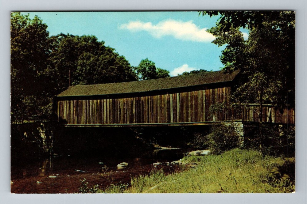 CT-Connecticut, Covered Bridge On The Salmon River, Vintage Postcard