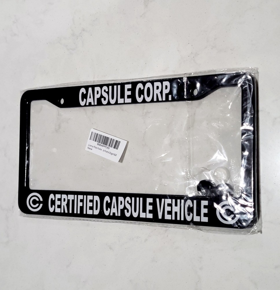 Capsule Corp DBZ License Plate Frame for Dragon Ball Z Fans
