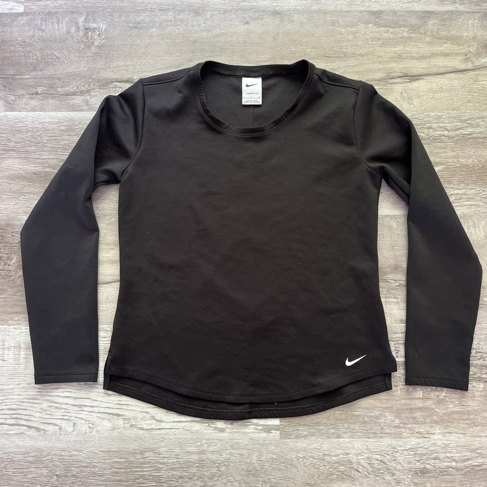 Nike Therma-Fit Long Sleeve Women's Black Top Size S