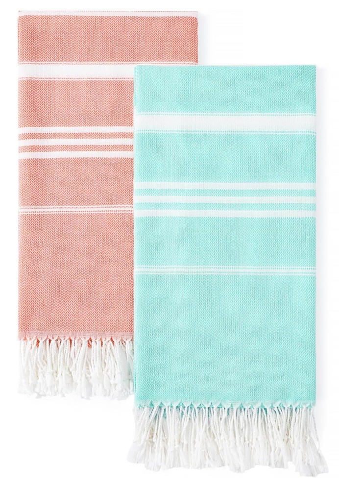 XL Quick Dry Sand-Free Turkish Beach Towels 2 Pack Travel Must-Haves