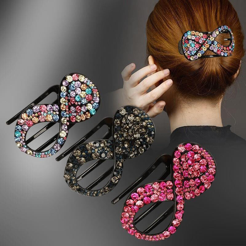 Fashion Women Rhinestone Flower Duckbill Hair Claws Hair Clip Accessories NEW