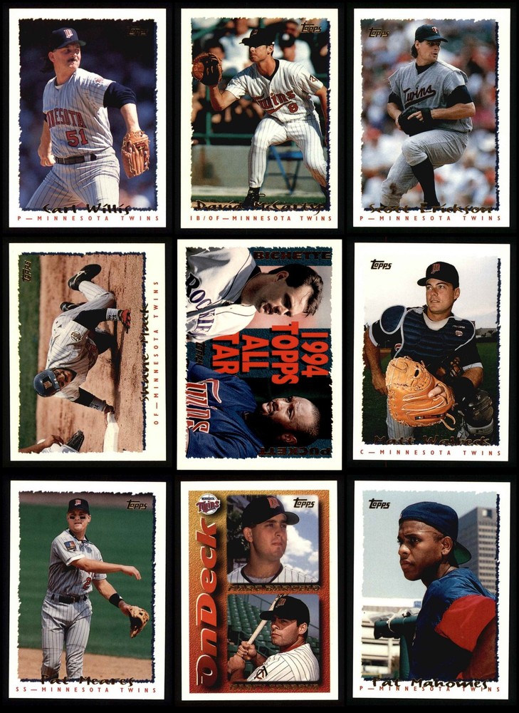 1995 Topps Twins Almost Complete Team Set 8 - NM/MT 7241526 (22 / 23 cards)