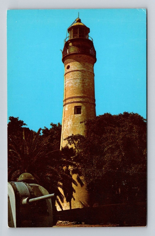 Key West FL-Florida, Key West Light House, Vintage Souvenir Postcard