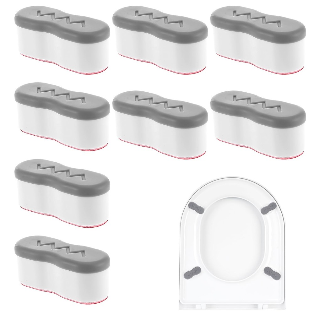 8Pcs Toilet Seat Bumpers for Bidet, Universal Strong Adhesive Spacers Toilet Lid
