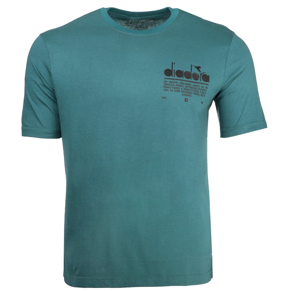 diadora Manifesto Logo Crew Neck Short Sleeve T-Shirt Mens Size XS  Casual Tops