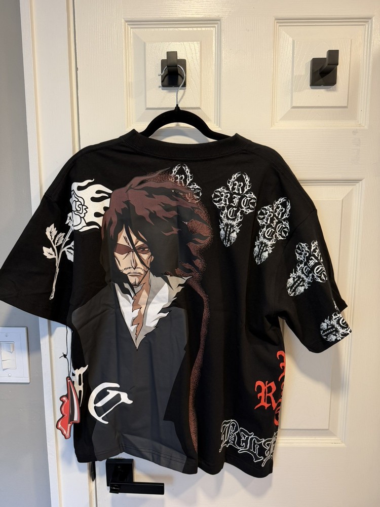 Civil Regime Men's Black Cotton Graphic Oversized T-Shirt Zangetsu Bleach Size S