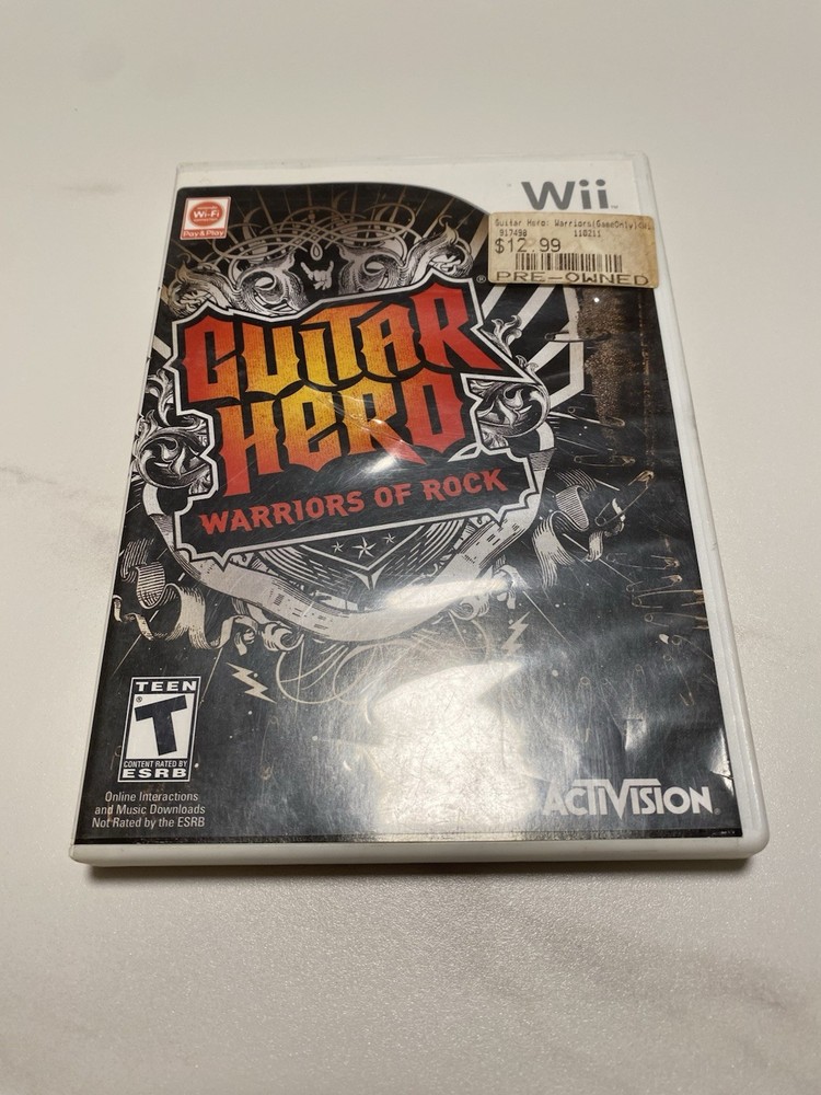 Guitar Hero: Warriors of Rock (Nintendo Wii, 2010) Free Shipping
