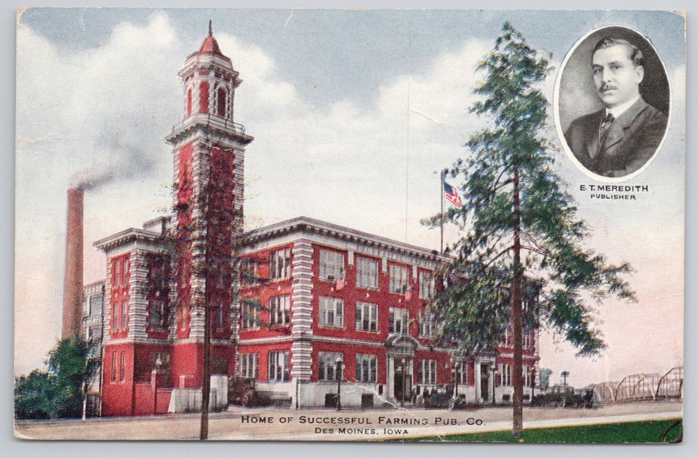 Des Moines Iowa Successful Farming Pub Co Plant E.T. Meredith Publisher Postcard