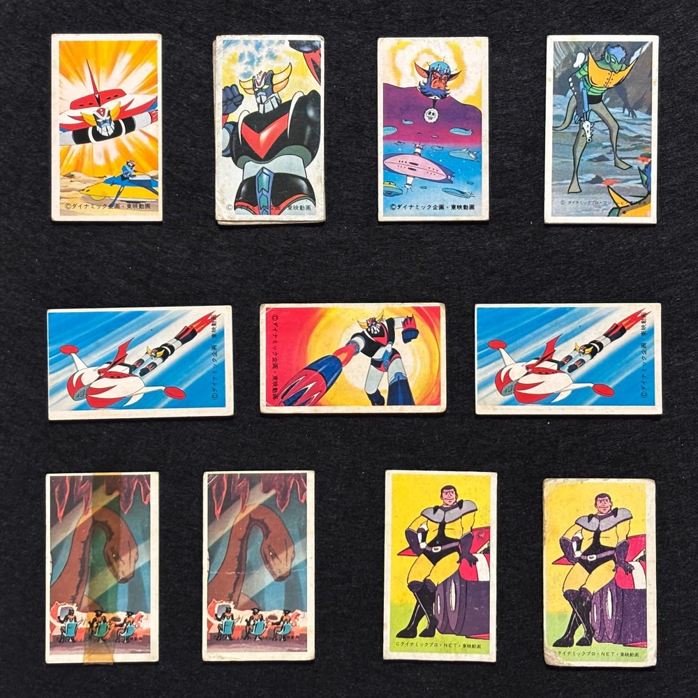 UFO Robot Grendizer Menko Cards 11pc Lot Japan 1970s Go Nagai Anime Vintage