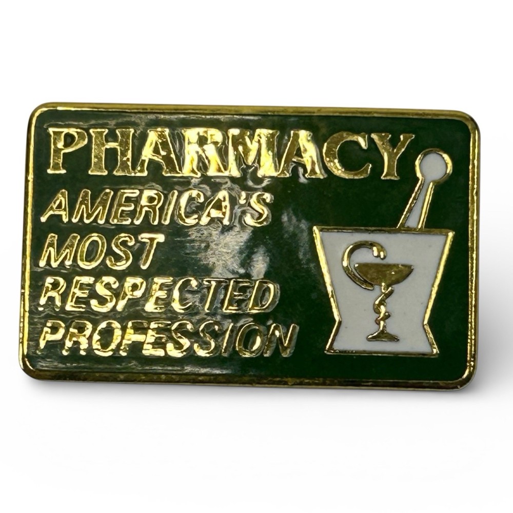 Vintage Pharmacy Pin America’s Most Respected Profession Enamel Lapel Pin