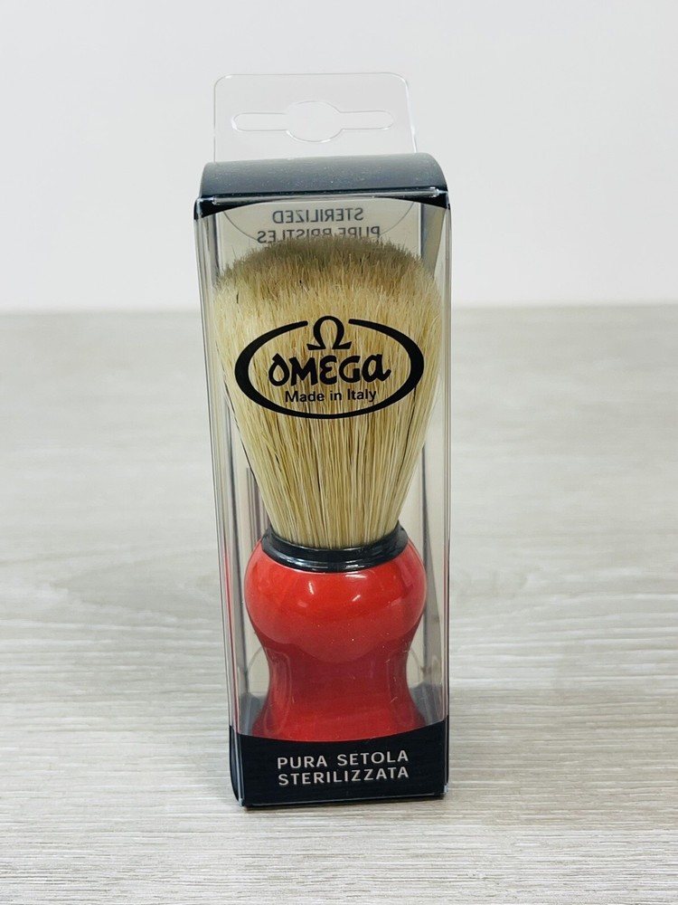New NOS Vintage Omega Shaving Brush - Made in Italy  Pura Setola Sterilized
