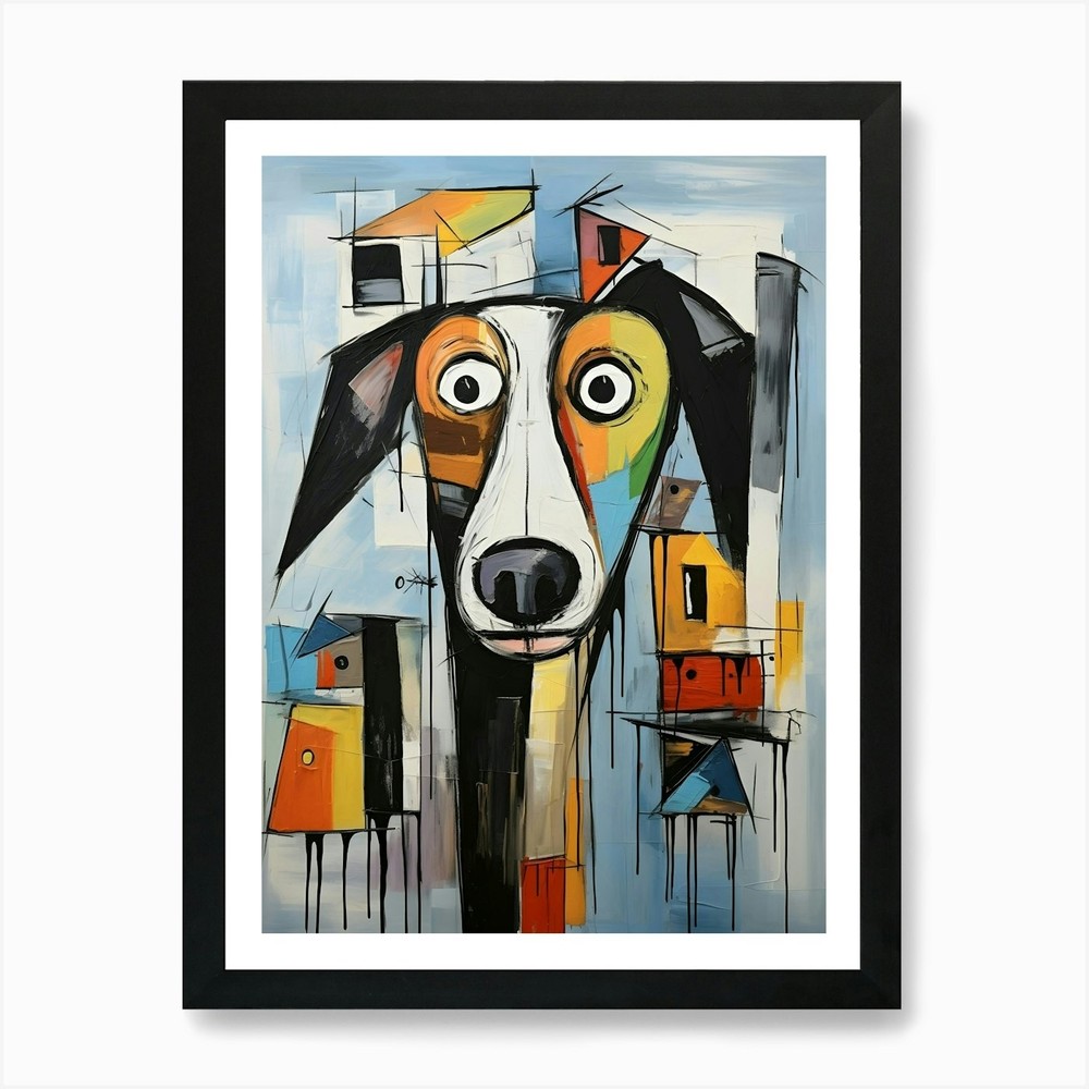 Modern Dog 3 Art Print Framed Wall Art Poster Canvas Print Picture