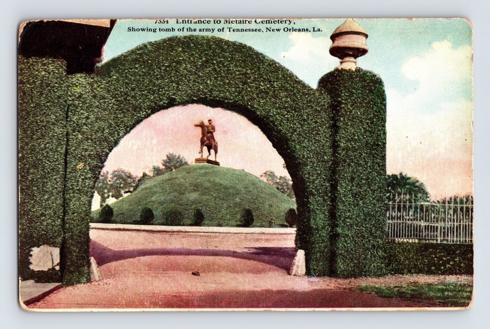Postcard Louisiana New Orleans LA Metairie Cemetery 1910s Unposted Divided Back