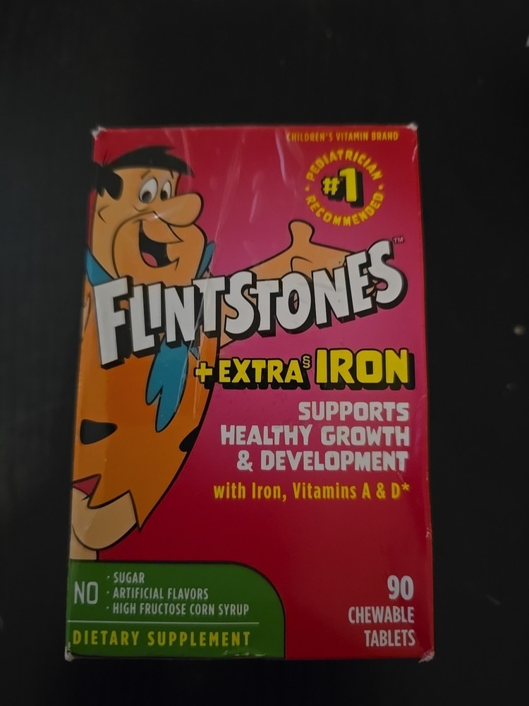 FLINTSTONES Children's Vitamin + Extra Iron 90 Chewable Tablets 6/2026