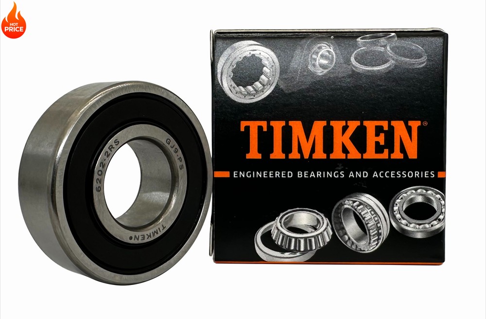 TIMKEN 6202-2RS 15x35x11mm Double Rubber Seal Ball Bearings 2-Pack