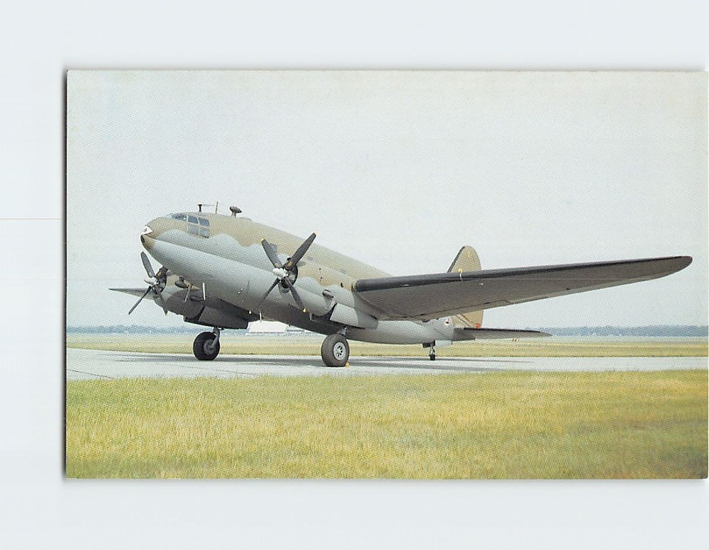 Postcard Custiss C-46D Commando Aircraft
