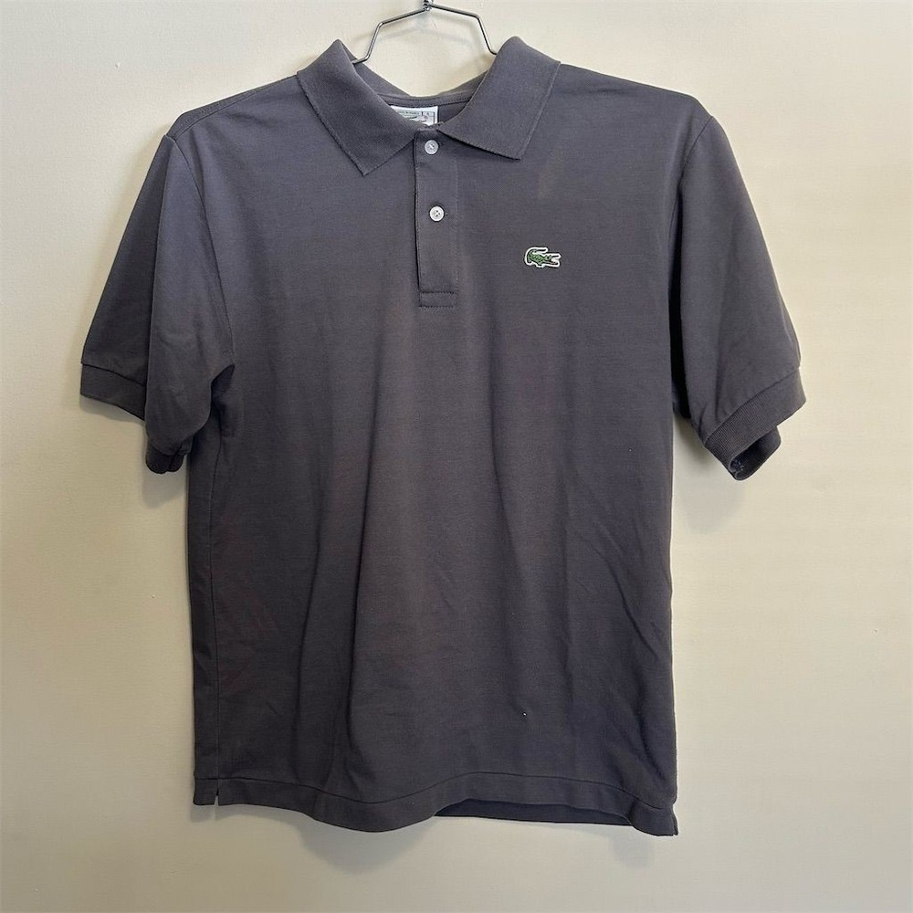 Lacoste Shirt Men's Medium Gray Polo  Size 4 Short Sleeve Casual Logo