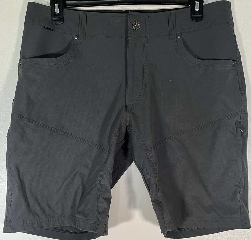 Kuhl Silencr Kargo Cargo Rip Stop Shorts Mens 38X10 Gray Hiking Outdoor Camping