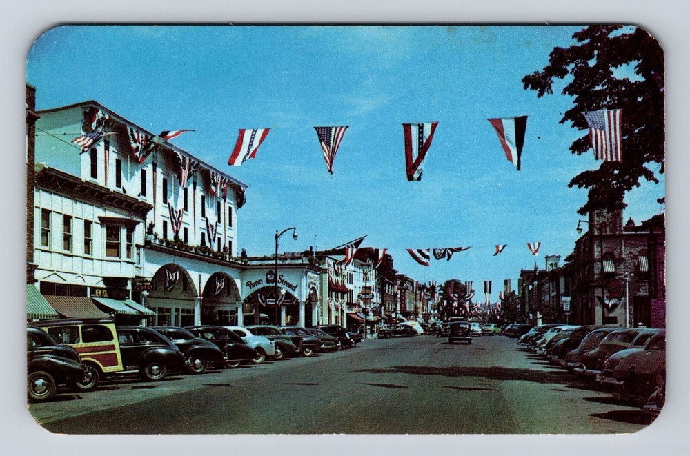 Stroudsburg PA- Pennsylvania, Main Street, Advertisement, Vintage Postcard
