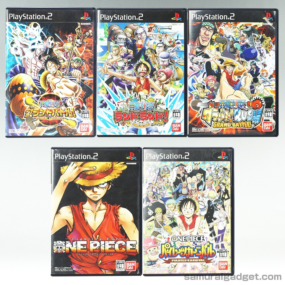 One Piece: Round the Land & Grand Battle! & Pirates Carnival (5Games) PS2 Japan