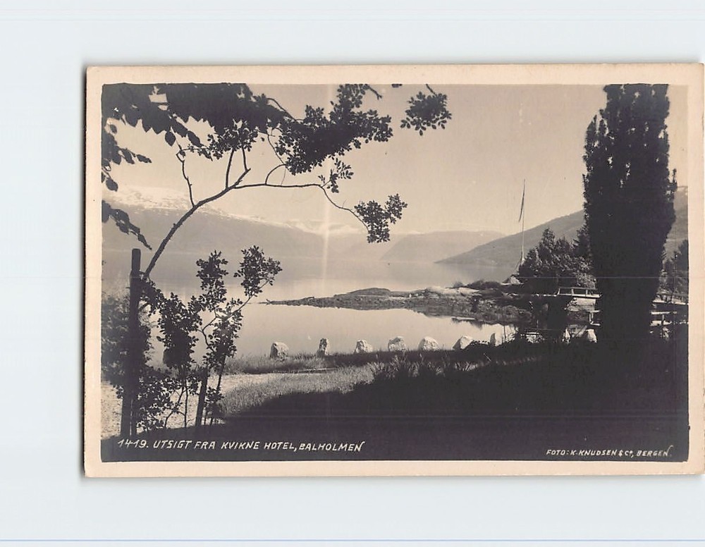 Postcard Utsigt Fra Kvikne Hotel Balholmen Norway