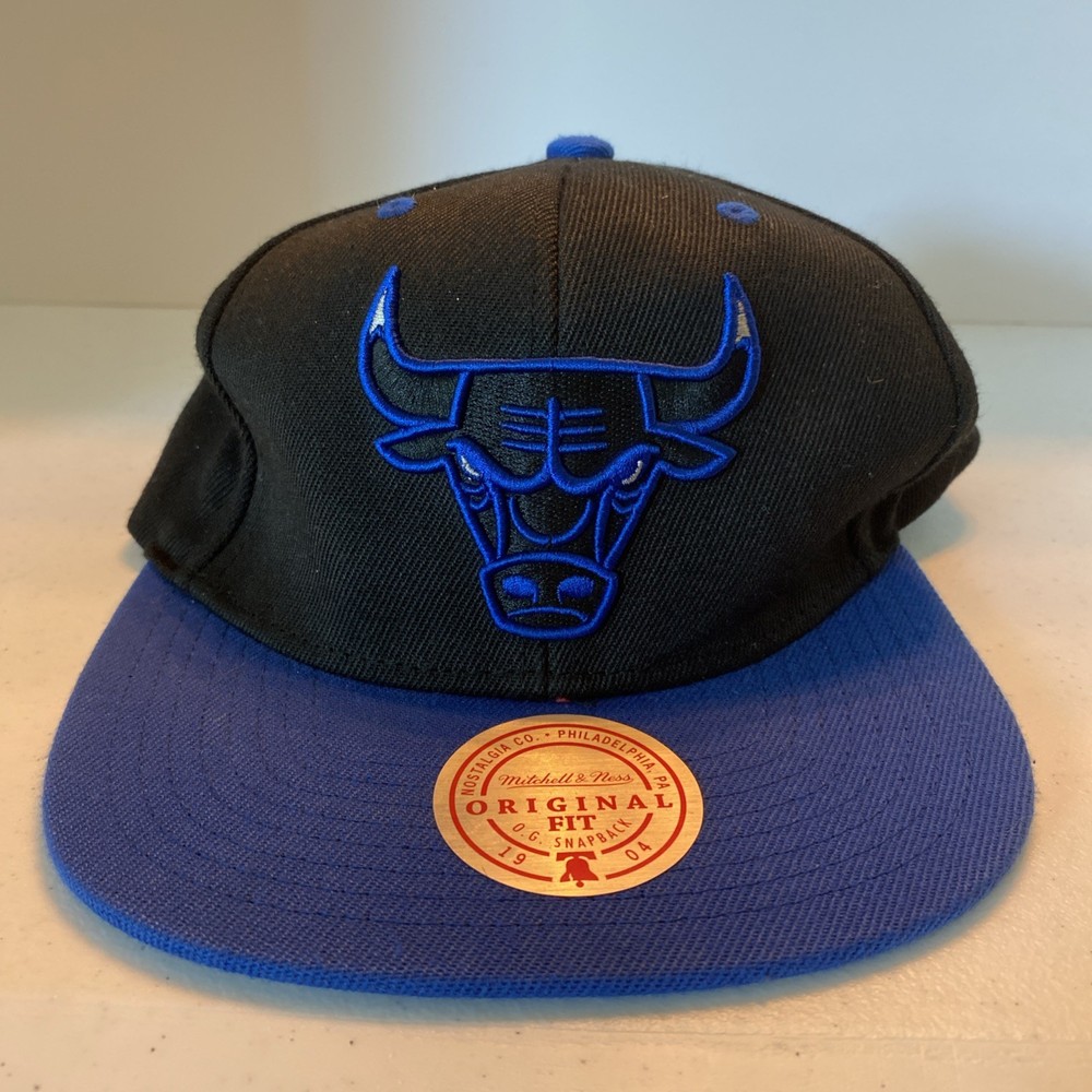 Mitchell & Ness Chicago Bulls Snapback Hat Blue Black NBA